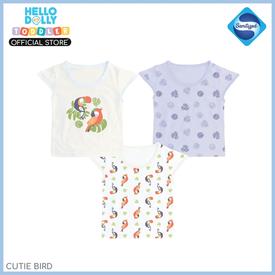 Hello Dolly Toddler Sanitized pack of 3's ( Cutie Bird ) | Kids Wear