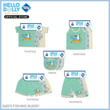Load image into Gallery viewer, Hello Dolly  Sanitized Baby Wear pack of 3&#39;s ( Dad&#39;s Fishing Buddy ) | Infants Wear
