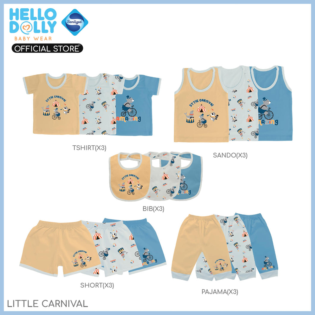 Hello Dolly Sanitized Baby Wear pack of 3's ( Little Carnival ) | Infants Wear